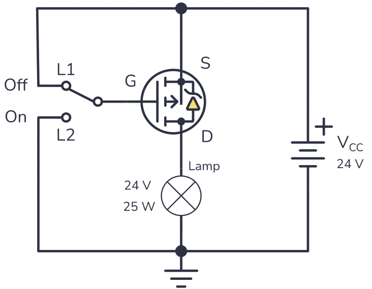 P Channel Enhancement  as switch