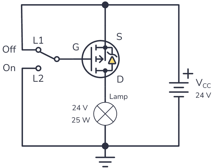 P Channel Enhancement  as switch